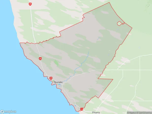 Opunake, Taranaki Polygon Area Map