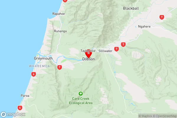 Dobson,West Coast Region Map