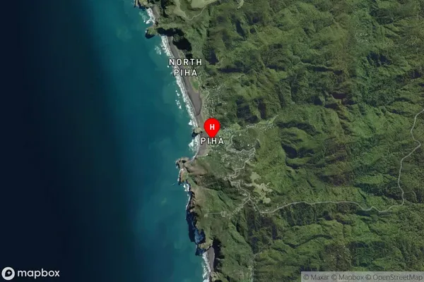 Piha,Auckland Satellite Map