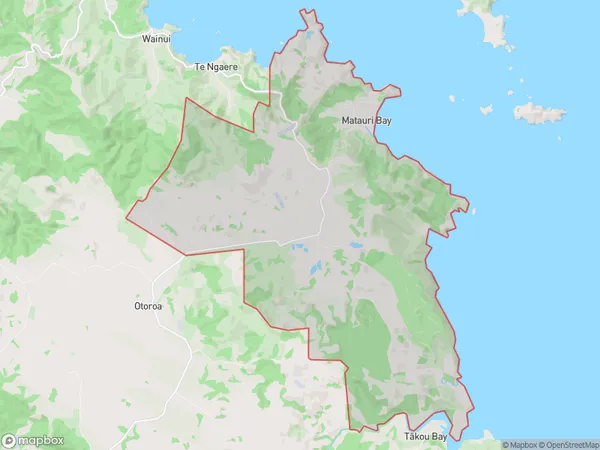 Matauri Bay, Northland Polygon Area Map