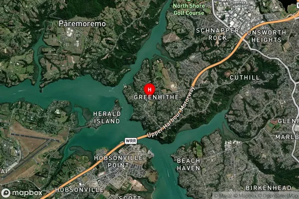 Greenhithe,Auckland Satellite Map