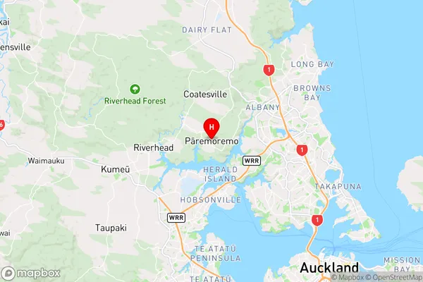 Paremoremo,Auckland Region Map