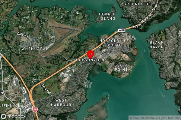 Hobsonville,Auckland Satellite Map