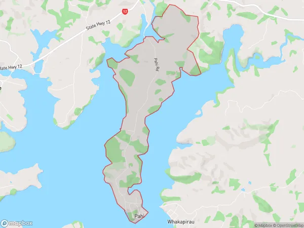 Pahi, Northland Polygon Area Map