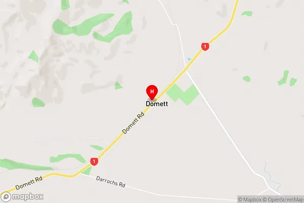 Domett,Canterbury Area Map