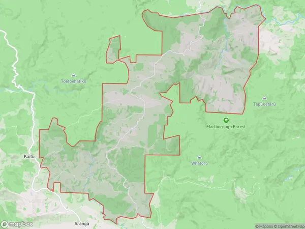 Donnellys Crossing, Northland Polygon Area Map