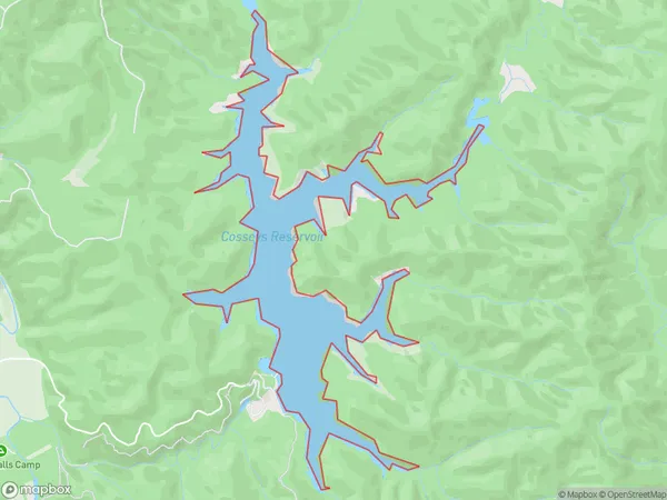 Cosseys Reservoir, Auckland Polygon Area Map