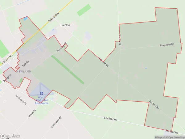 Newland, Canterbury Polygon Area Map