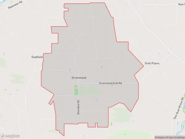 Drummond, Southland Polygon Area Map