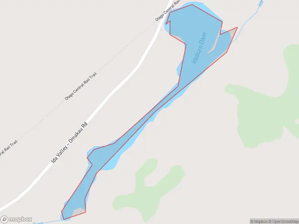 Idaburn Dam, Otago Polygon Area Map