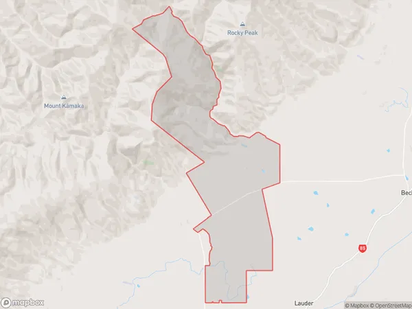 Drybread, Otago Polygon Area Map