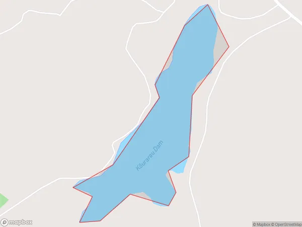 Kourarau Dam, Wellington Polygon Area Map