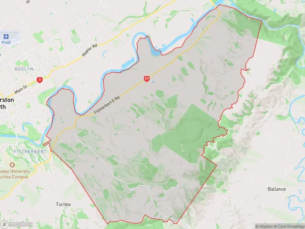 Aokautere, Manawatu-Wanganui Polygon Area Map