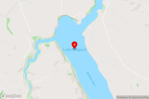 Lake Arapuni,Waikato Area Map