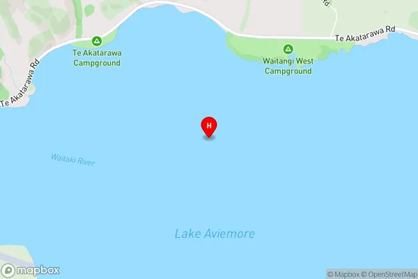 Lake Aviemore,Canterbury Area Map