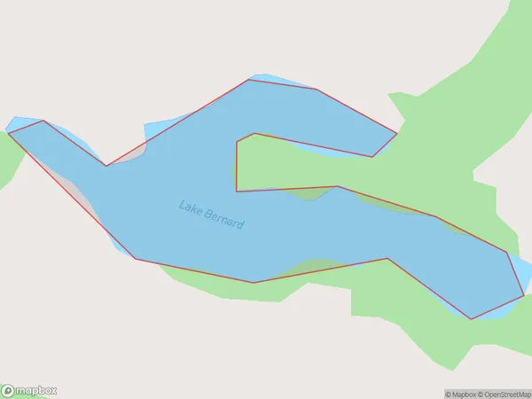 Lake Bernard, Otago Polygon Area Map