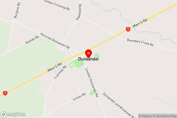 Dunsandel,Canterbury Area Map