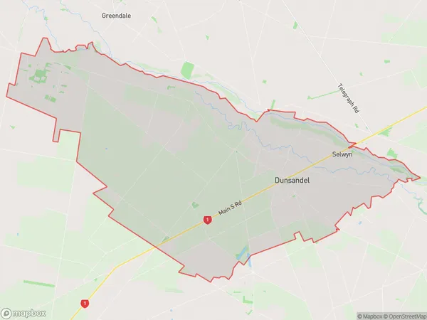 ZipCode 7657 Map for Dunsandel