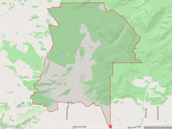 Dunsdale, Southland Polygon Area Map