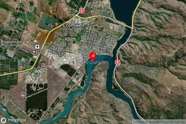 Lake Dunstan,Otago Satellite Map