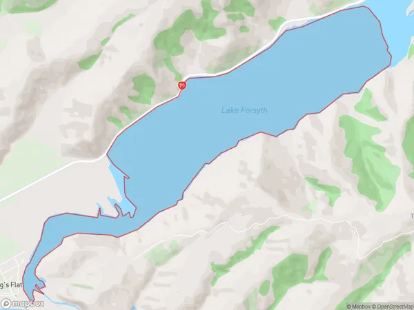 Lake Forsyth / Wairewa, Otago Polygon Area Map