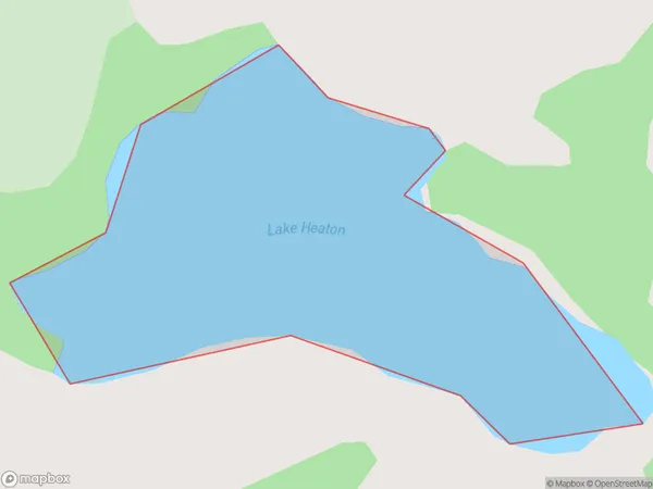 Lake Heaton, Manawatu-Wanganui Polygon Area Map