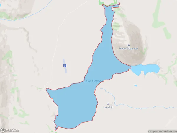 Lake Heron, Canterbury Polygon Area Map