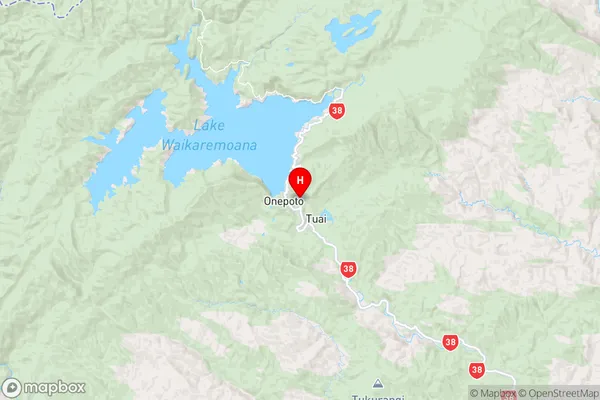 Lake Kaitawa,Hawke's Bay Region Map