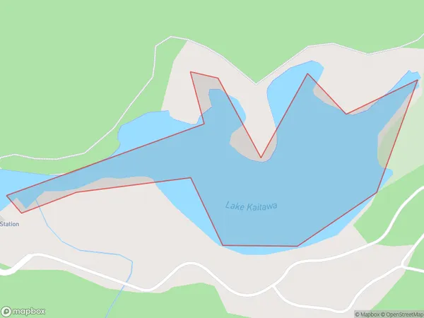 Lake Kaitawa, Hawke's Bay Polygon Area Map