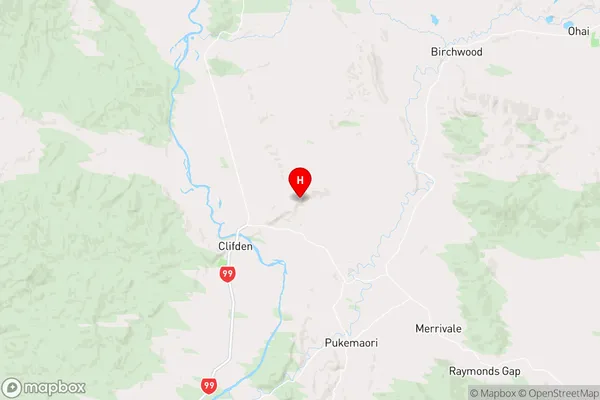 Eastern Bush,Southland Region Map