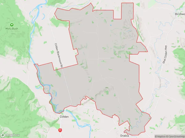 Eastern Bush, Southland Polygon Area Map