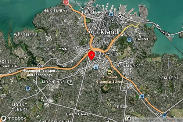 Eden Terrace,Auckland Satellite Map