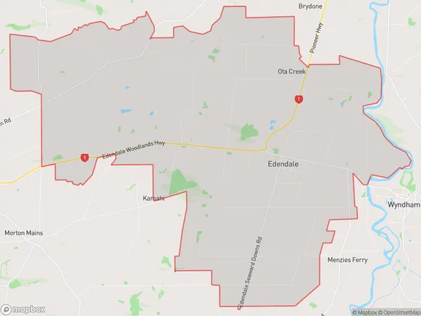 Edendale, Southland Polygon Area Map