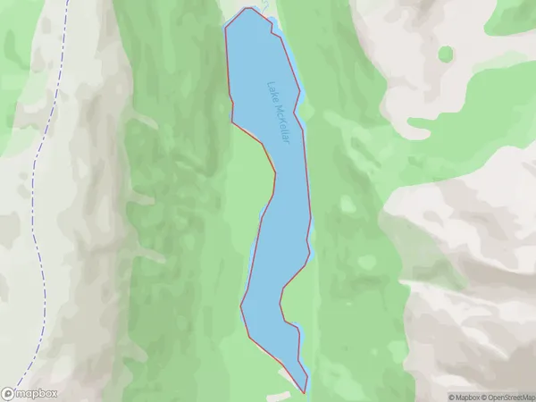 Lake McKellar, Otago Polygon Area Map