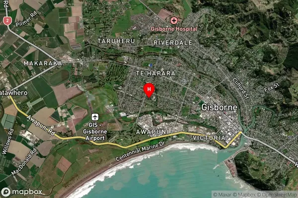 Elgin,Gisborne Satellite Map