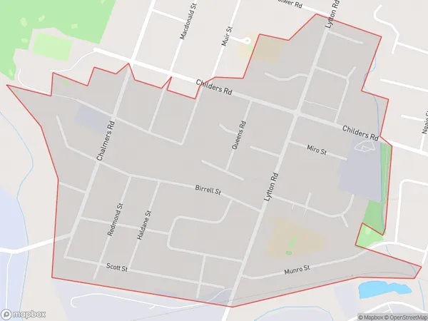 Elgin, Gisborne Polygon Area Map