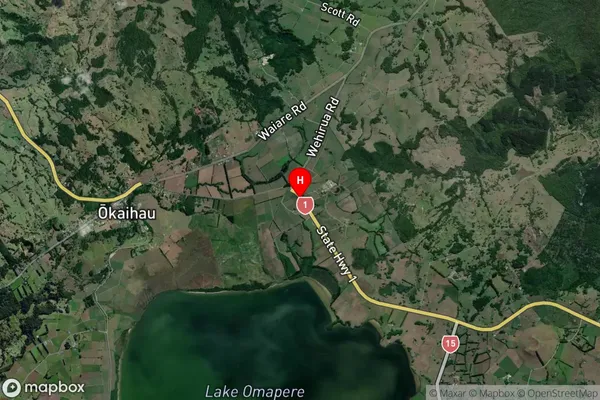Lake Omapere,Northland Satellite Map