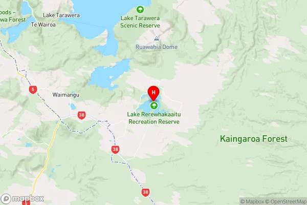 Lake Rerewhakaaitu,Bay of Plenty Region Map