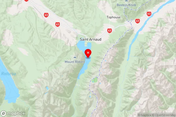 Lake Rotoiti,Tasman Region Map