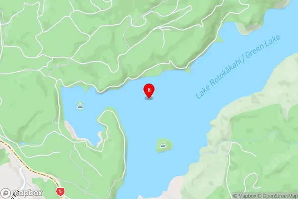 Lake Rotokakahi / Green Lake,Bay of Plenty Area Map