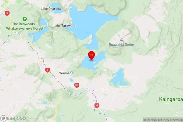 Lake Rotomahana,Bay of Plenty Region Map
