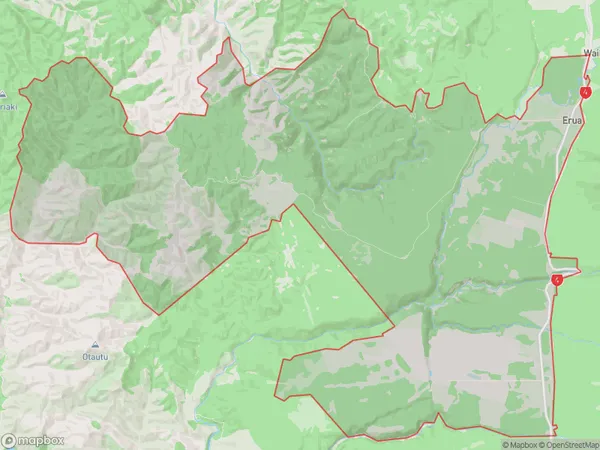 Erua, Manawatu-Wanganui Polygon Area Map