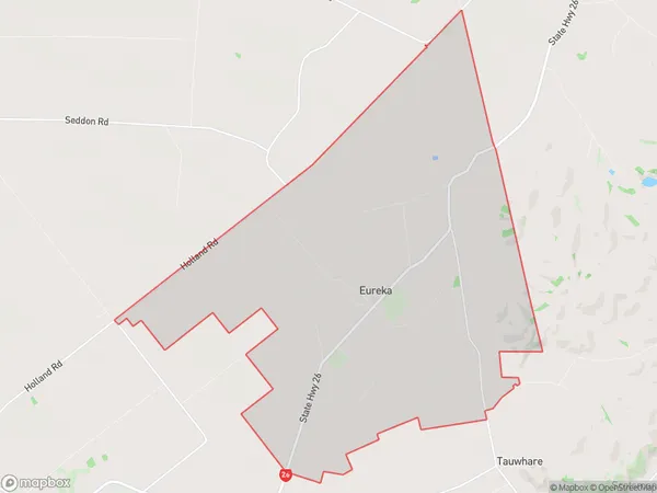 Eureka, Waikato Polygon Area Map