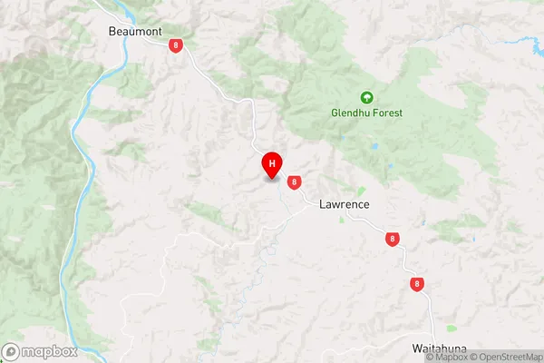 Evans Flat,Otago Region Map