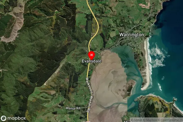 Evansdale,Otago Satellite Map