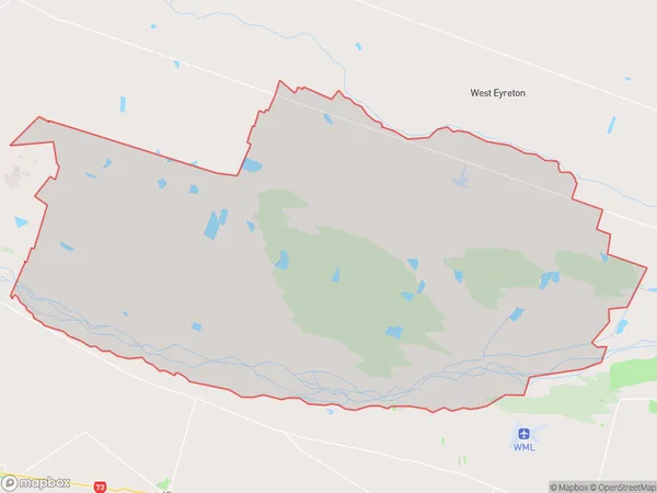 Eyrewell, Canterbury Polygon Area Map