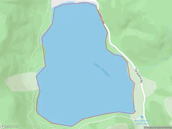 Tikitapu/Blue Lake, Bay of Plenty Polygon Area Map