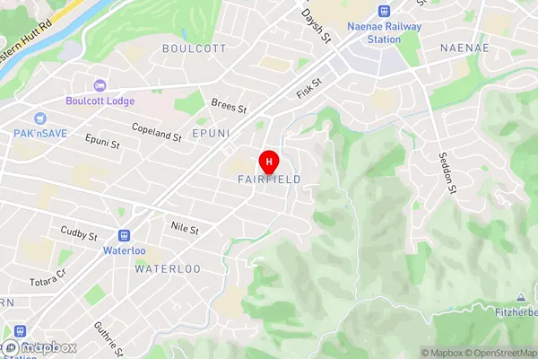 Fairfield,Wellington Area Map