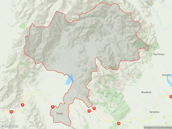 Fairlie, Canterbury Polygon Area Map