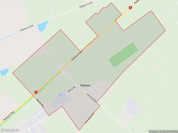 Fairton, Canterbury Polygon Area Map